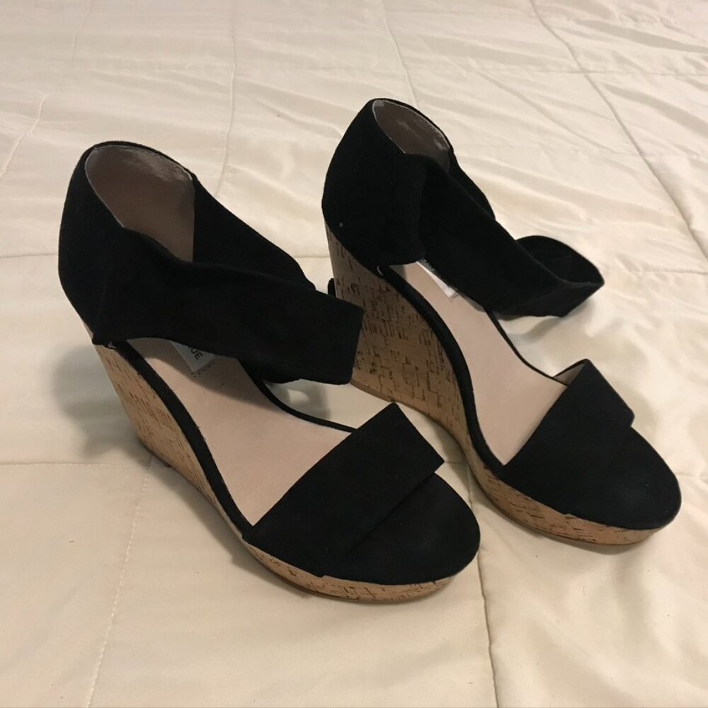 Saks Fifth Avenue Mckenna Cork & Suede Platform Wedge